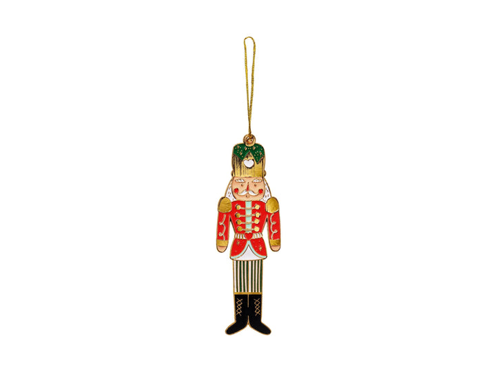 Metal Christmas Nutcracker Decoration - Metal Hanging Nutcracker Ornament - Red Nutcracker Decoration - Xmas Tree-Individual Tree Decoration - Jolie Fete UK