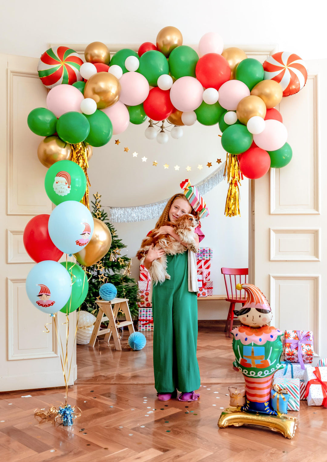 Elf Balloon - Large Standing Santas Elf Balloon - 3D Standing Elf Foil Balloon - Christmas Party Balloon - Kids Christmas Balloon - Jolie Fete UK