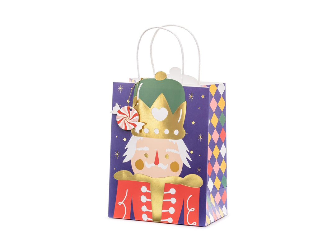 Nutcracker Gift Bag - Christmas Gift Bags - Christmas Treat Bags - Luxury Gift Bag - Blue Gift Bag - Christmas Gifts Wrapping - Kids Gift - Jolie Fete UK