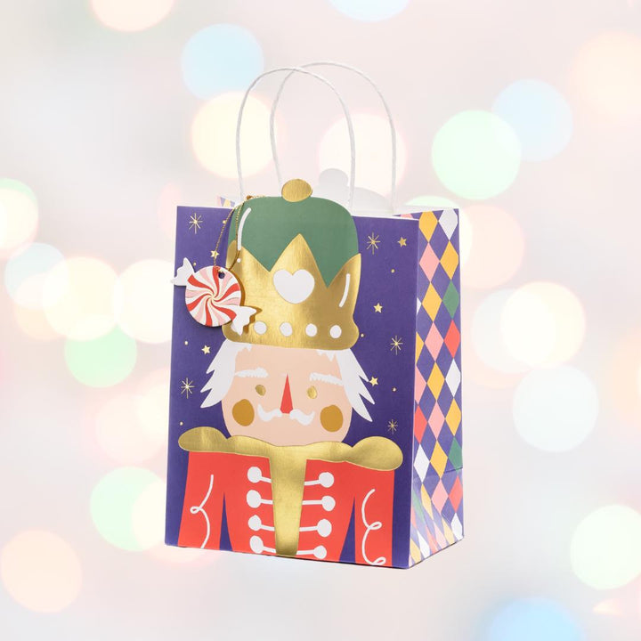 Nutcracker Gift Bag - Christmas Gift Bags - Christmas Treat Bags - Luxury Gift Bag - Blue Gift Bag - Christmas Gifts Wrapping - Kids Gift - Jolie Fete UK