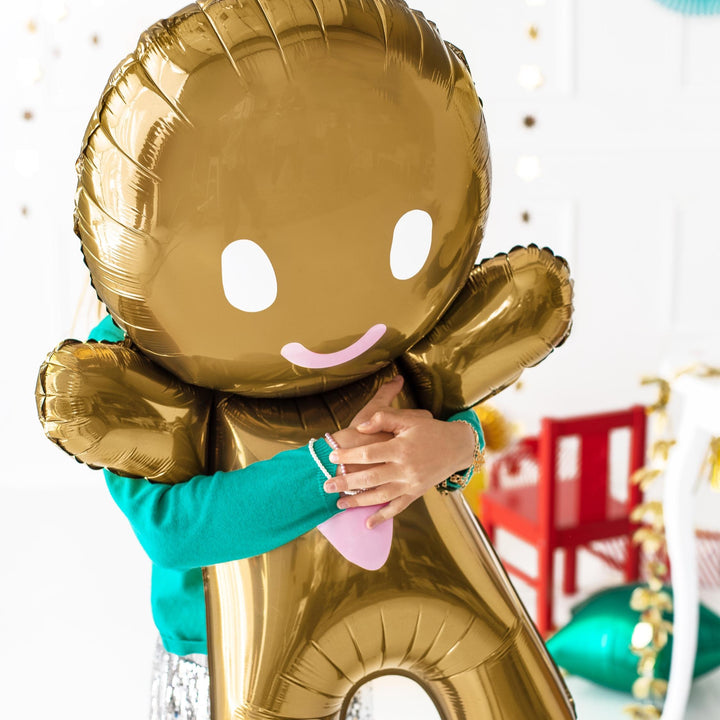 Gingerbread Man Balloon - Gingerbread Man Christmas Balloon - Kids Christmas Balloon - Candy Party Balloon - Christmas Party Balloon - Jolie Fete UK