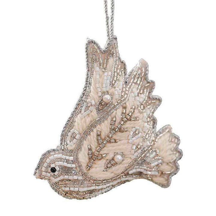 Turtle Dove Christmas Tree Hanging Decoration - Embellished Christmas Tree Decoration - Individual Tree Decor-Holiday Decor - Jolie Fete UK