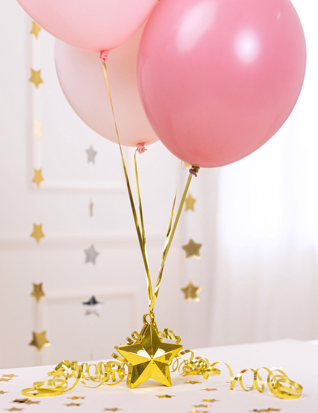 Gold Balloon Weight - Gold Star Metallic Balloon Weight - 160g - Jolie Fete UK