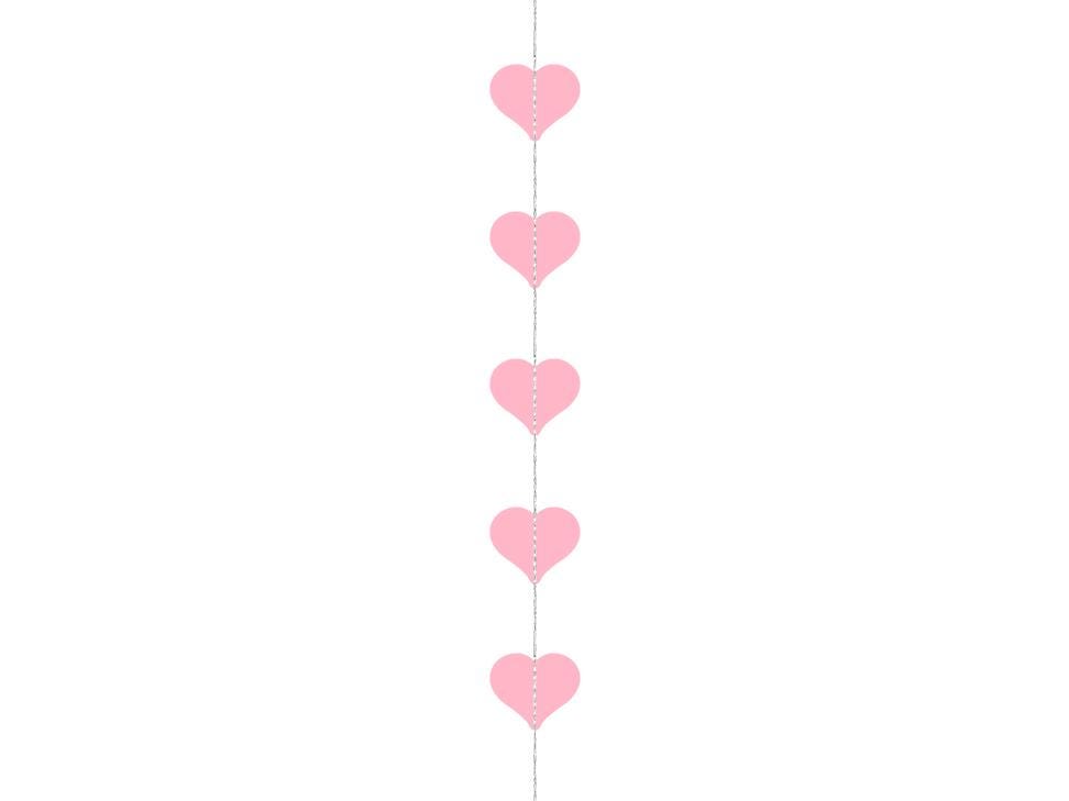 Pink Heart Garland Valentines Decoration - Valentine's Decor - Hen Party Garland - Party Decorations-Hanging Heart Decorations-Wedding Decor - Jolie Fete UK