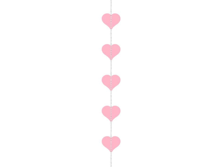 Pink Heart Garland Valentines Decoration - Valentine's Decor - Hen Party Garland - Party Decorations-Hanging Heart Decorations-Wedding Decor - Jolie Fete UK