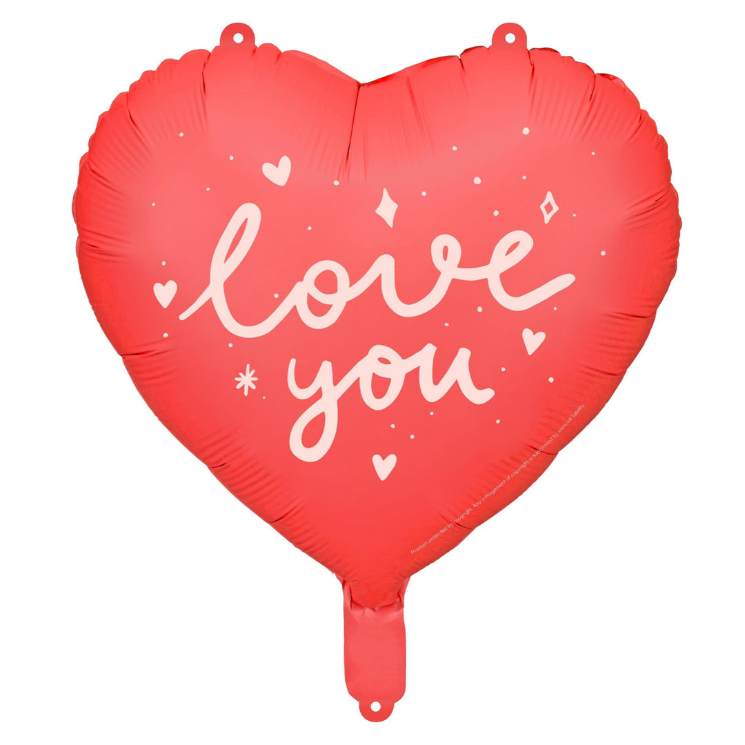 Valentine's Love You Balloon - Red Heart Valentines Day Balloon - Valentines Day Decorations - Valentine's Day Party Balloons - Jolie Fete UK