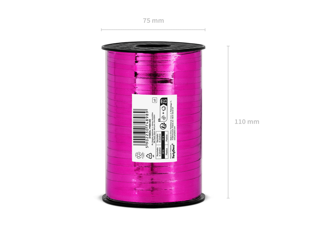 Dark Pink Ribbon - Balloon Ribbon - Curling Ribbon - Gift Wrap Ribbon - 225m - Jolie Fete UK