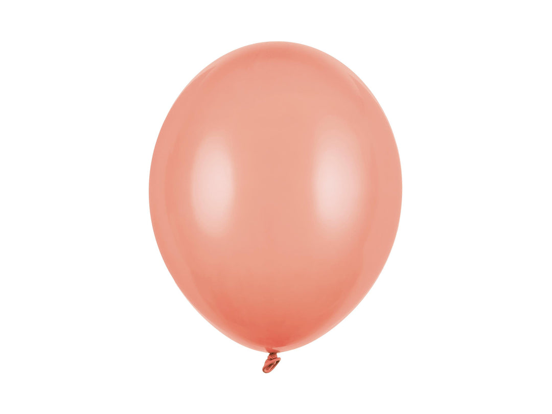 Pastel Peach 12" Strong Round Latex Balloons - Light Orange Colour - Matt Finish - Birthday Party Balloons - Baby Shower Balloons-Pack Of 10 - Jolie Fete UK