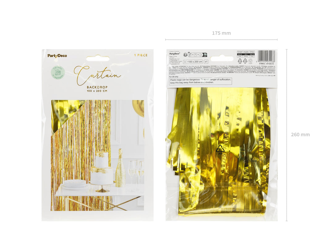 Gold Party Curtain - Gold Party Backdrop - Kids Birthday Party - Gold Party Decorations - Metallic Fringe Curtain - Photo Booth Backdrop - Jolie Fete UK