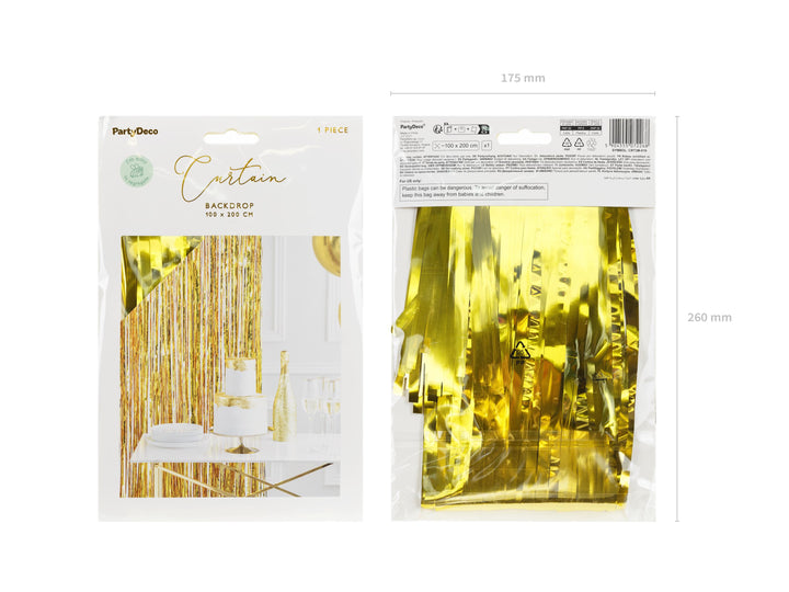 Gold Party Curtain - Gold Party Backdrop - Kids Birthday Party - Gold Party Decorations - Metallic Fringe Curtain - Photo Booth Backdrop - Jolie Fete UK