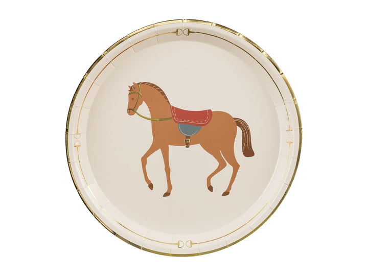 Horse Paper Plates - Horse Party Paper Plates - Birthday Party Decorations - Disposable Tableware - Western Party Theme-Farm Party-Pack Of 6 - Jolie Fete UK