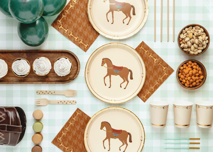 Horse Paper Plates - Horse Party Paper Plates - Birthday Party Decorations - Disposable Tableware - Western Party Theme-Farm Party-Pack Of 6 - Jolie Fete UK