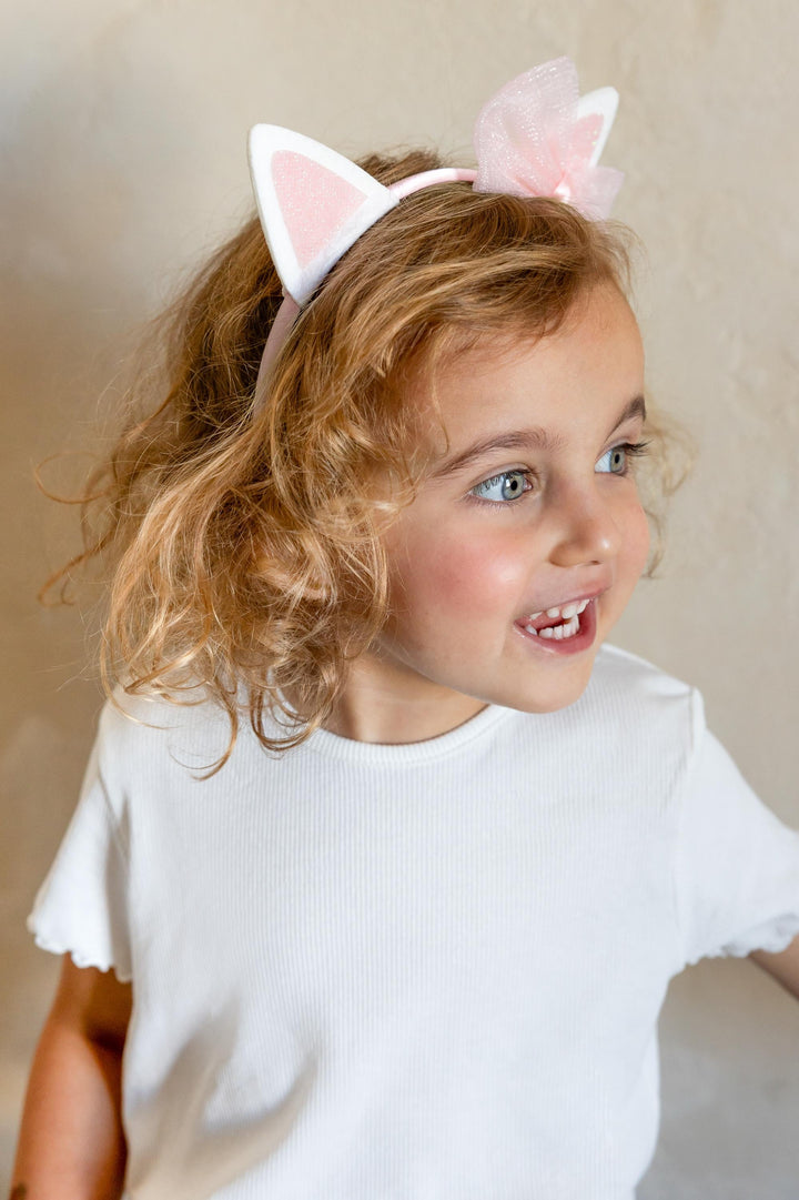 Cat Headband - Cute Kitty Headband With Pink Bow - Cat Party Accessories - Cat Party Favours - Cat Dress Up - Meow Party - Jolie Fete UK