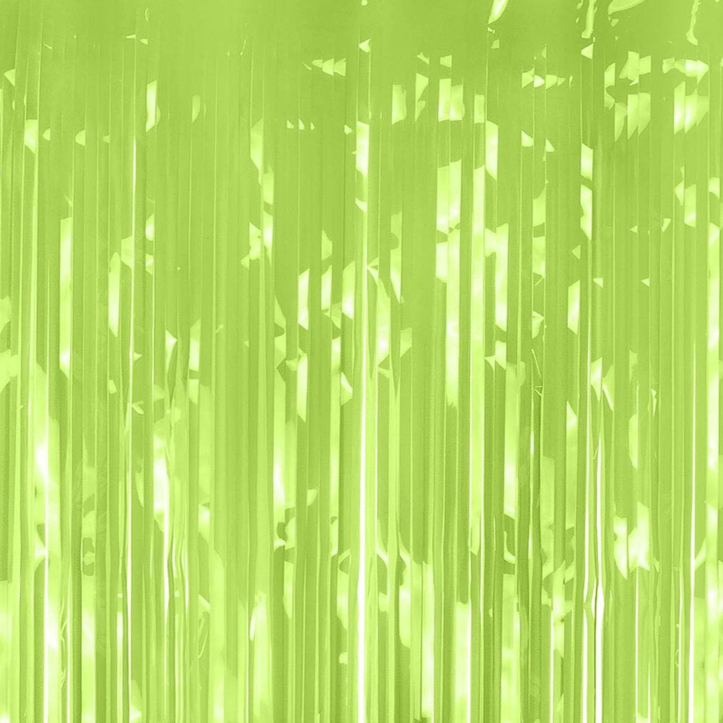 Green Party Curtain - Lime Green Party Backdrop - Kids Party - Light Green Party Decor - Pastel Party Fringe Curtain - Photo Booth Backdrop - Jolie Fete UK