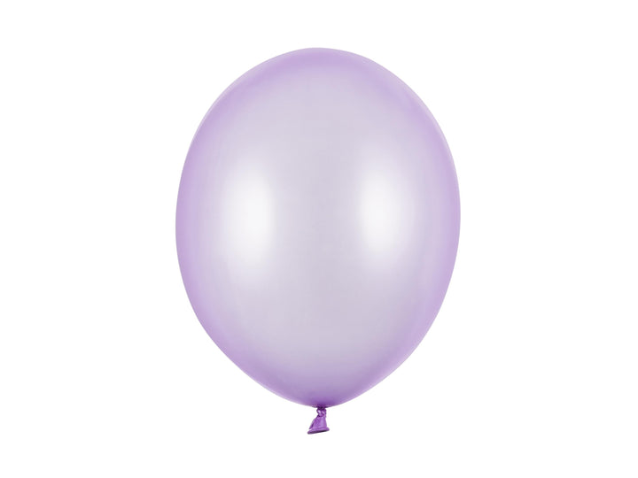 10 x Metallic Lilac 12" Strong Round Latex Balloons - Wisteria Colour - Shiny Finish -Birthday Party Balloons - Tea Party Decorations - Jolie Fete UK