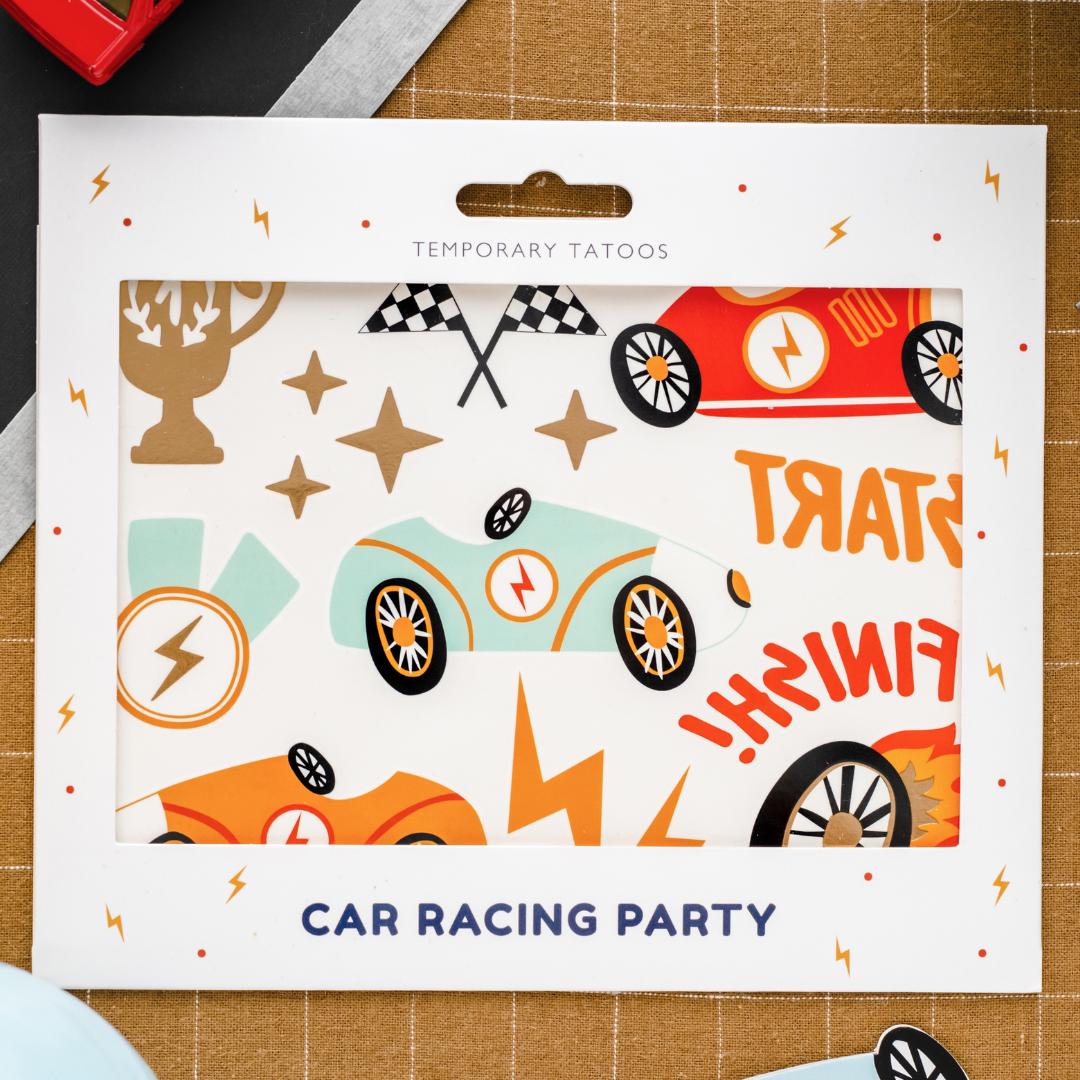 Racing Car Temporary Tattoos - Racing Cars Party Bag Fillers - Racing Car Party Supplies - F1 Theme - Kids Birthday Party Supplies - Jolie Fete UK