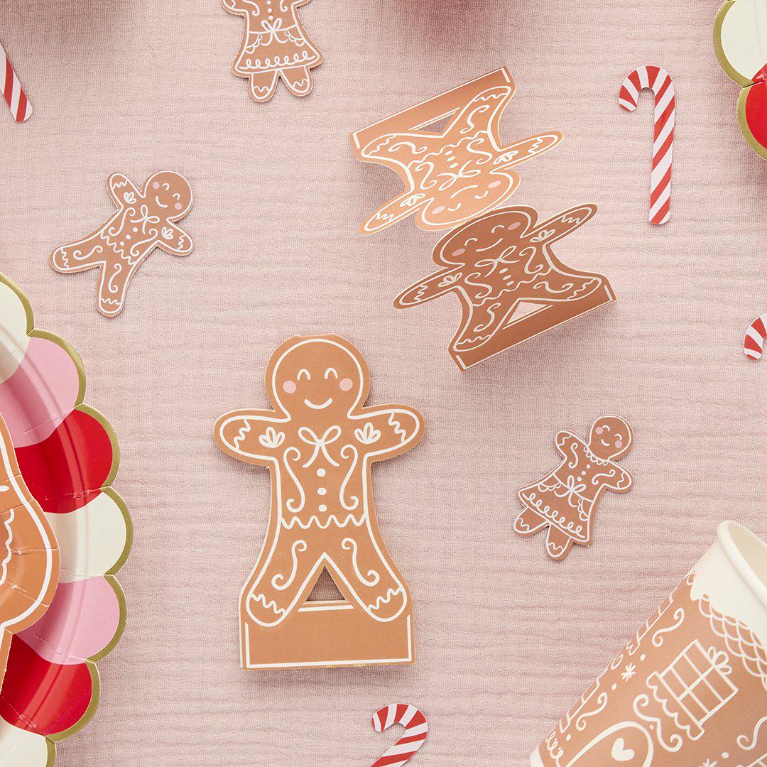 Gingerbread Place Cards - Gingerbread Christmas Table Setting - Christmas Decorations - Holiday Decor - Kids Christmas Party - Pack Of 10 - Jolie Fete UK