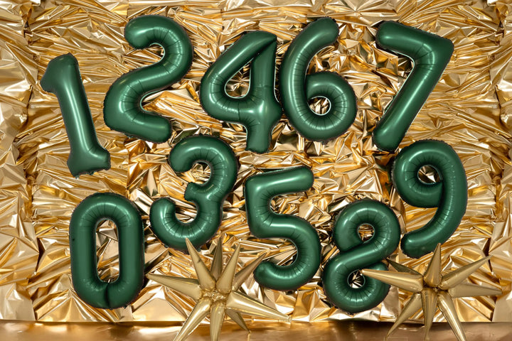 Giant Green Number 3 Foil Balloon 86cm - Satin Finish - Third Birthday Party Decoration - 30th Birthday - 13th Birthday - Jolie Fete UK