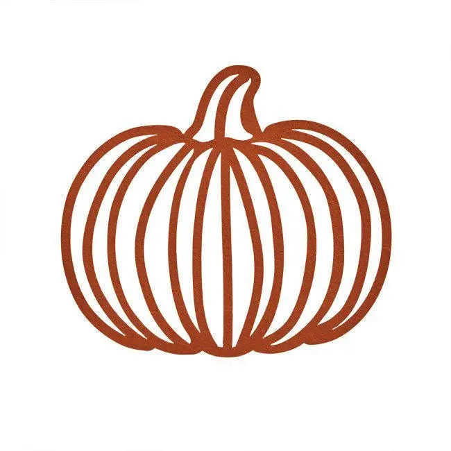 Halloween Pumpkin Felt Place Mats Pack of 4 - Autumnal Table Decor - Orange Placemats - Halloween Dinner Party - Halloween Place Settings - Jolie Fete UK