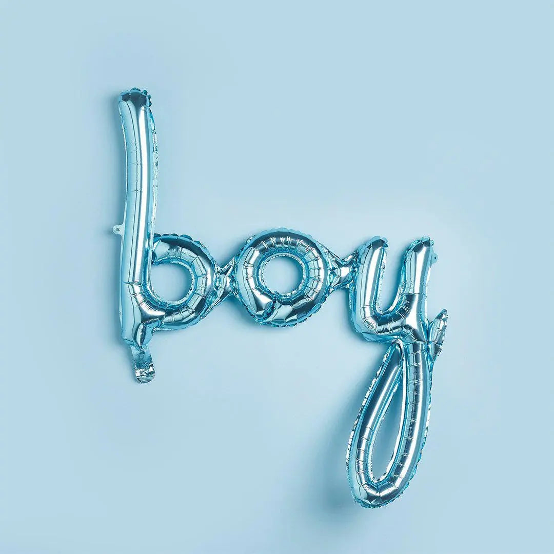 Blue Boy Foil Balloon - It's a Boy Baby Shower Decoration - Gender Reveal - New Baby Party Supplies - Air Fill Balloon - Baby Boy Balloon - Jolie Fete UK