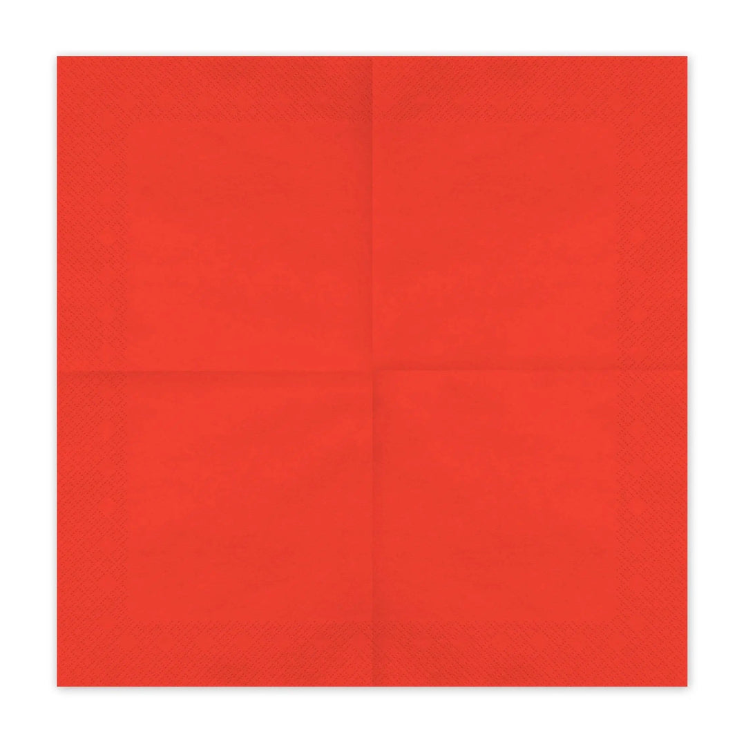 Red Paper Napkins 33x33cm - Party Tableware Supplies - Pack of 20 - Birthday Dinner - Circus Party - Christmas - Table Decoration - Pirates - Jolie Fete UK