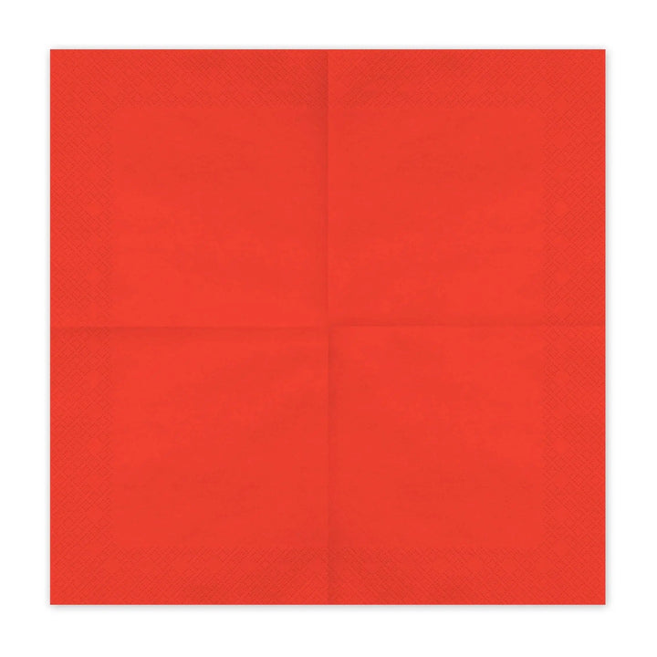 Red Paper Napkins 33x33cm - Party Tableware Supplies - Pack of 20 - Birthday Dinner - Circus Party - Christmas - Table Decoration - Pirates - Jolie Fete UK