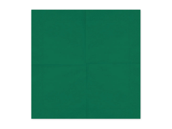 Green Paper Napkins 33x33cm - Pack of 20 - Party Tableware - Dark Green Dinner Napkins - Dinosaur Party - Green Party Supplies - Table Decor - Jolie Fete UK