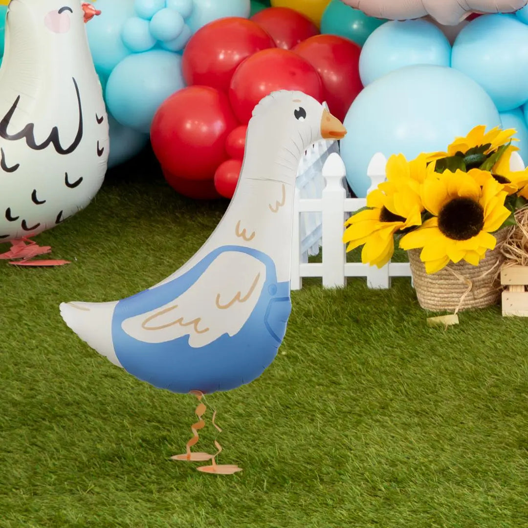 Goose Foil Balloon - Walking Animal Balloon - Silly Goose - One Silly Goose Party - Helium Balloon - Baby Shower - Kids Birthday-47.5x69.5cm - Jolie Fete UK
