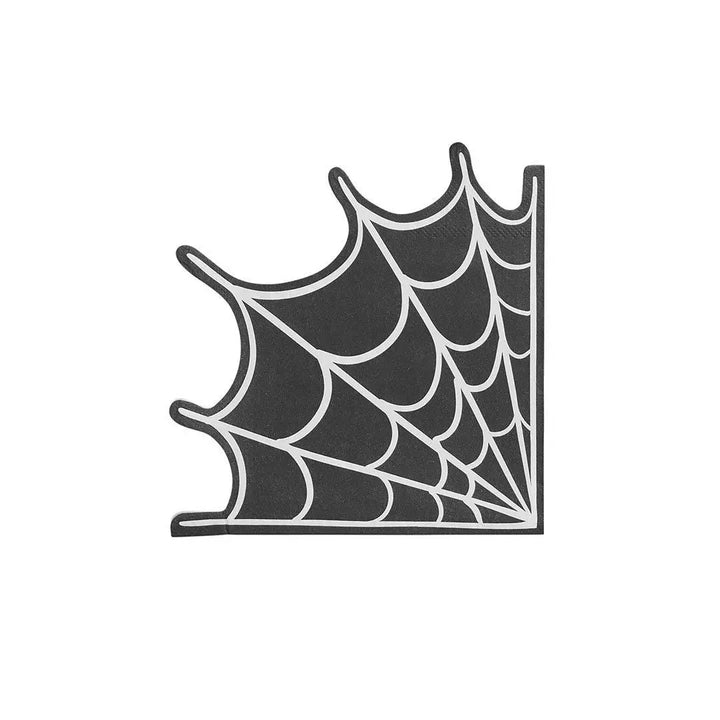 Halloween Cobweb Paper Napkins - Spooky Party Tableware - Halloween Table Decorations - Party Supplies - Cobweb Paper Napkins - Pack of 16 - Jolie Fete UK