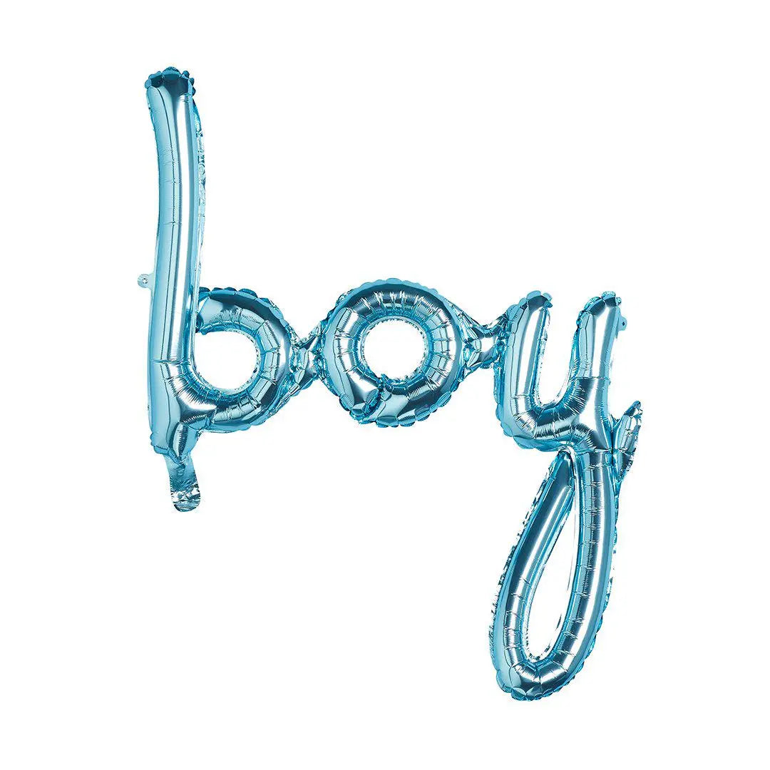 Blue Boy Foil Balloon - It's a Boy Baby Shower Decoration - Gender Reveal - New Baby Party Supplies - Air Fill Balloon - Baby Boy Balloon - Jolie Fete UK