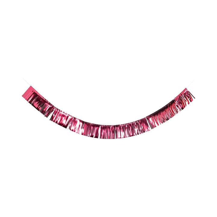 Let's Go Girls Banner AND Pink Foil Fringe Tassel Garland - Cowgal Hen Party Decoration -Last Rodeo Theme - Bachelorette Party Backdrop Sign - Jolie Fete UK