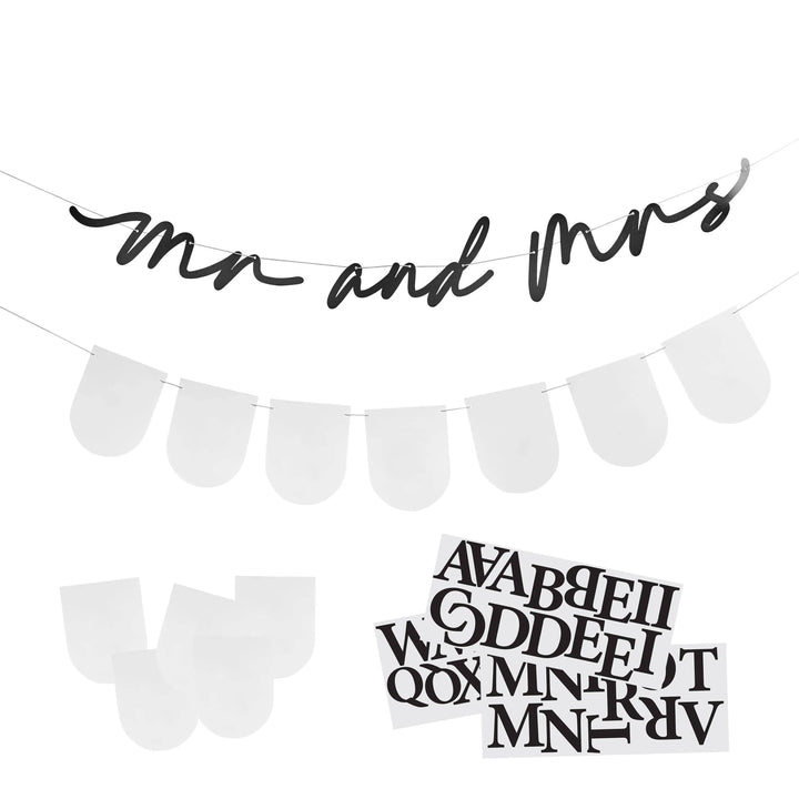 Just Married Wedding Balloons - White Latex Balloons With Black Text - Elegant Reception Decor - Monochrome Theme - Newlywed Car Decorations - Jolie Fete UK