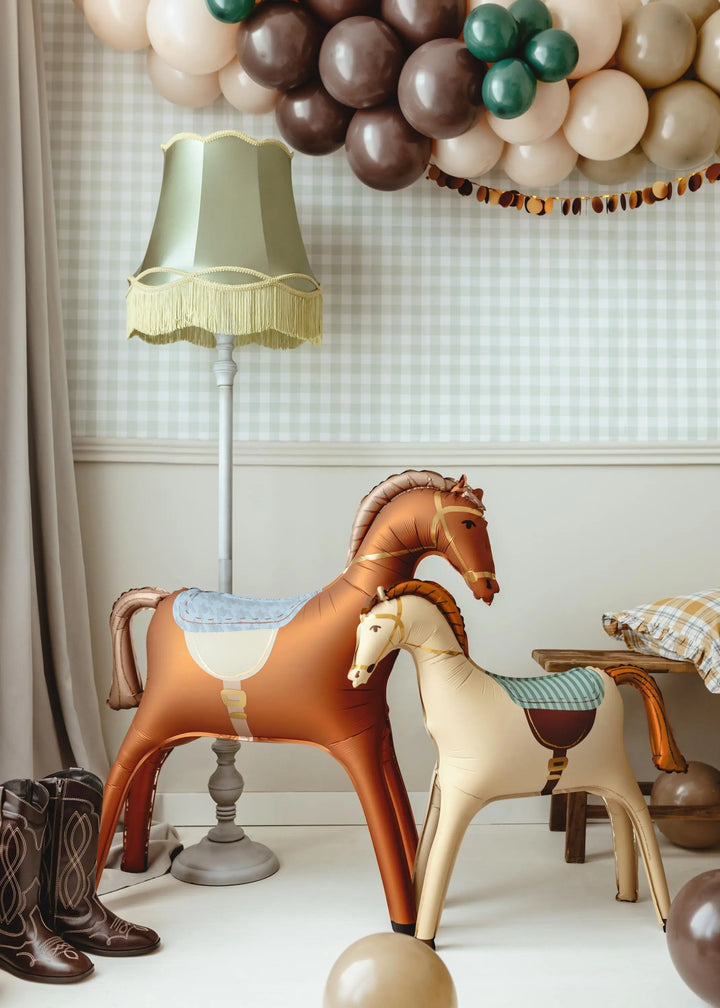 Large Standing Horse Balloon - Brown Horse Foil Balloon - Horse Party - Birthday Party Decorations - Western Party Theme - Farm Party - Jolie Fete UK