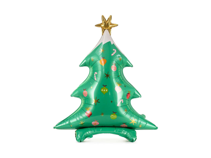 Large Christmas Tree Balloon - Standing Christmas Tree Balloon With Gold Star - Green Christmas Balloon - Christmas Party Balloon - Jolie Fete UK