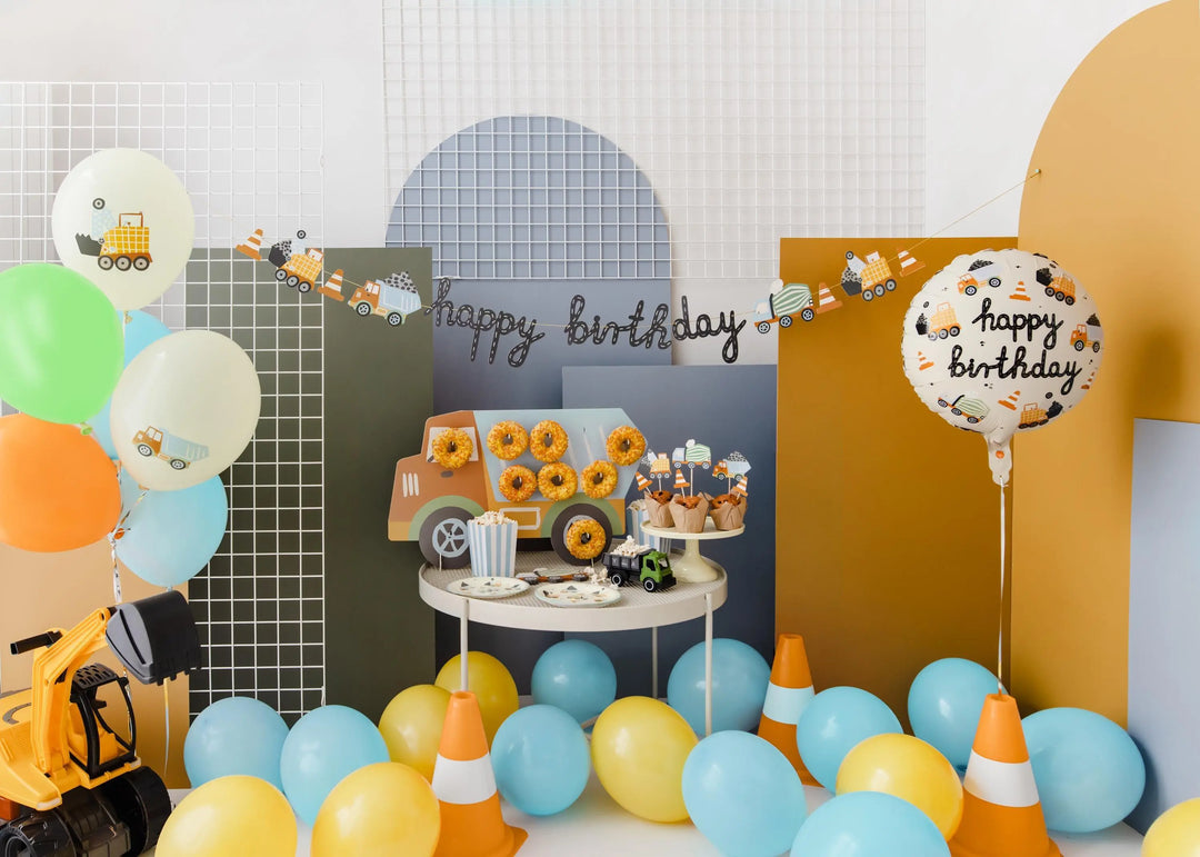 Construction Party Donut Wall - Cement Mixer Treat Stand - Truck Doughnut Display - Construction Theme Party - Kids Birthday Party Supplies - Jolie Fete UK