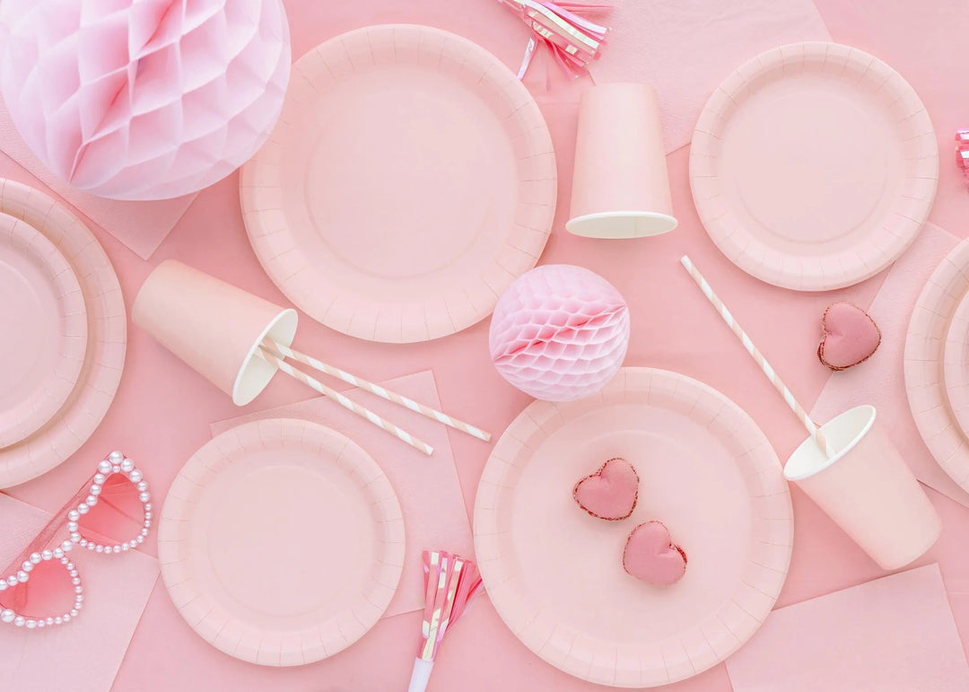 Pink Paper Napkins - Light Pastel Pink Dinner Napkins - Kids Birthday - Princess Party - Baby Shower - Pack of 20 - Jolie Fete UK