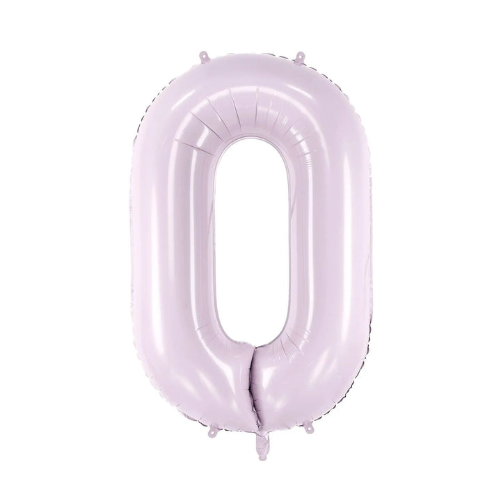 Lilac Number 0 Balloon 72cm / 30" - Large Pastel Purple Foil Mylar Digit - 10th Birthday Decor - 30th - Anniversary Party Supplies - Mermaid - Jolie Fete UK