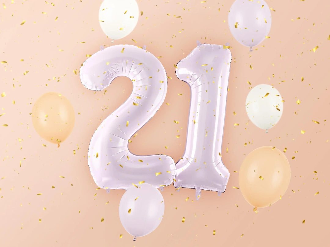 Lilac Number 1 Balloon 72cm / 30" - Large Pastel Purple Foil Mylar Digit - 1st Birthday Decor - 18th - Anniversary Party Supplies - Mermaid - Jolie Fete UK