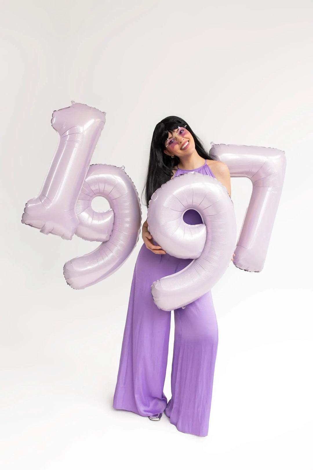 Lilac Number 1 Balloon 72cm / 30" - Large Pastel Purple Foil Mylar Digit - 1st Birthday Decor - 18th - Anniversary Party Supplies - Mermaid - Jolie Fete UK