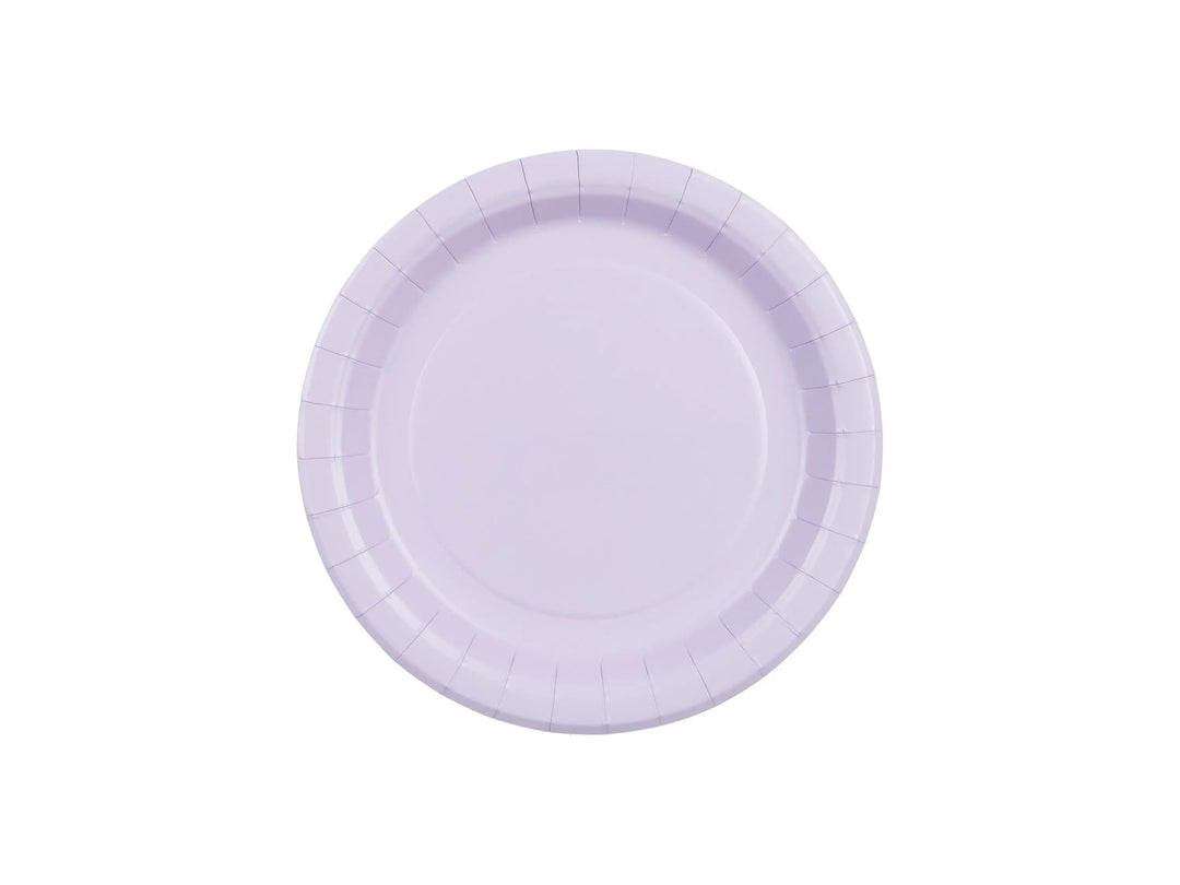 Lilac Paper Plates 18cm - Light Pastel Violet Small Party Plates - Dessert Plates - Kids Birthday - Mermaid Party - Pack of 6 - Jolie Fete UK