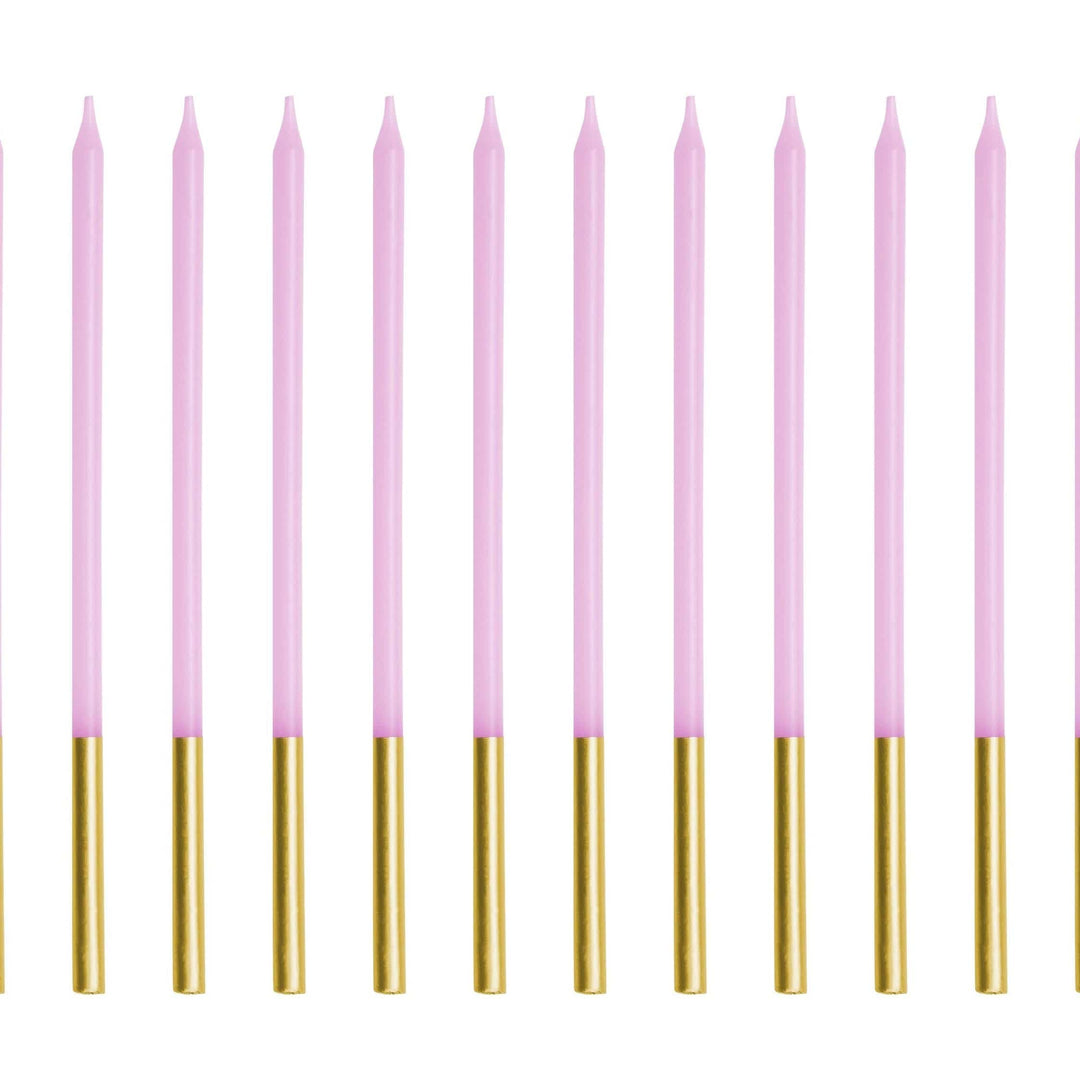 Lilac Candles - Plain Pastel Lilac Cake Candles - Straight Candles - Violet Party Decorations - Birthday Cake Candles - 14cm - Pack Of 12 - Jolie Fete UK