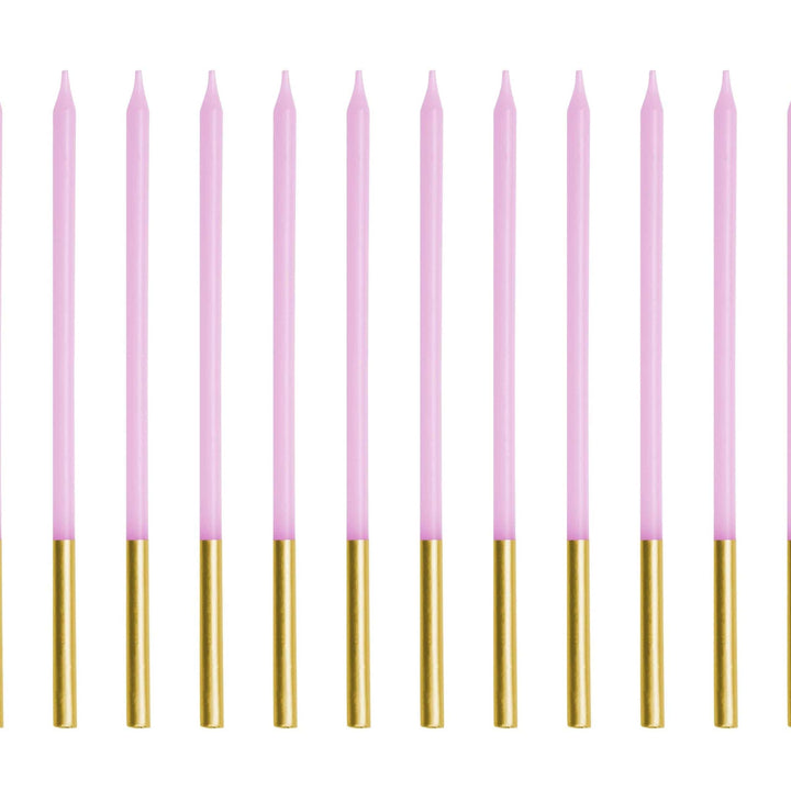 Lilac Candles - Plain Pastel Lilac Cake Candles - Straight Candles - Violet Party Decorations - Birthday Cake Candles - 14cm - Pack Of 12 - Jolie Fete UK