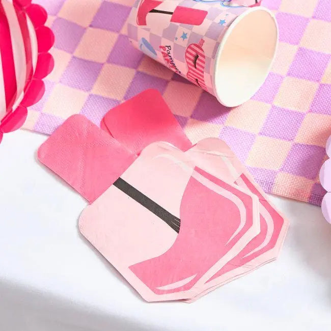 Nail Varnish Paper Napkins - Pamper Party Napkins - Spa Party Tableware - Girls Sleepover Decor - Manicure Themed Party - Pack of 16 - Jolie Fete UK