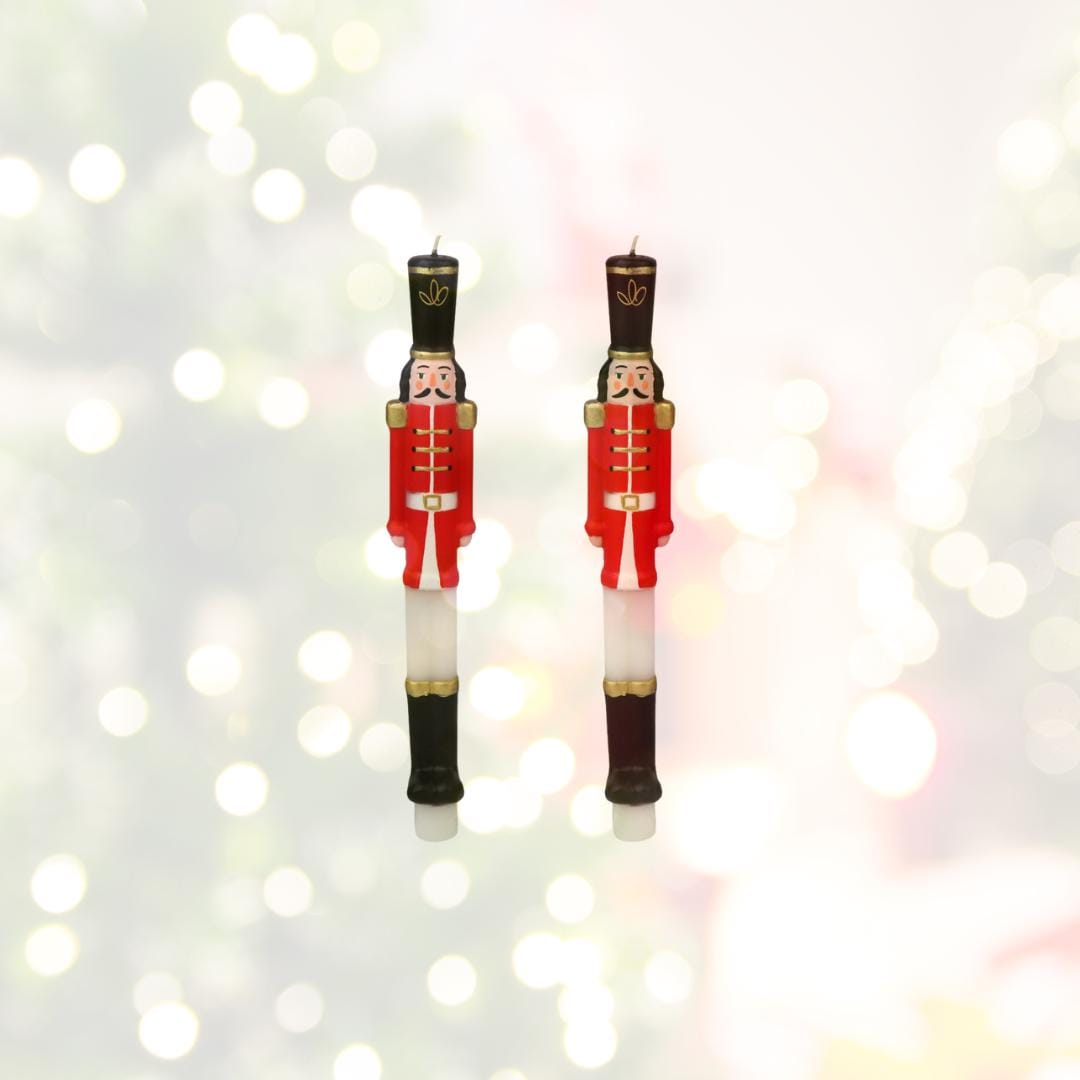 Nutcracker Christmas Dinner Candles - Hand Painted Christmas Table Candles -Christmas Decorations-Christmas Gifts-Stocking Fillers-Pack Of 2 - Jolie Fete UK