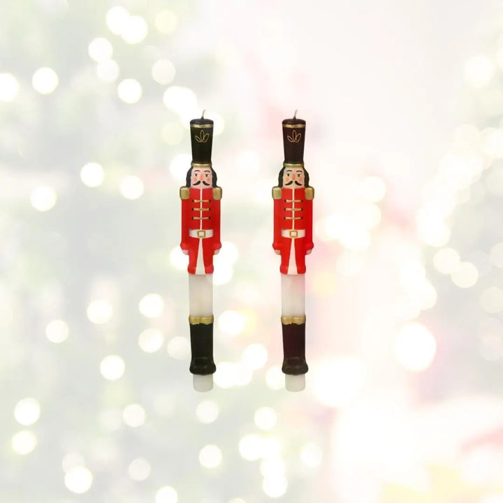 Nutcracker Christmas Dinner Candles - Hand Painted Christmas Table Candles -Christmas Decorations-Christmas Gifts-Stocking Fillers-Pack Of 2 - Jolie Fete UK