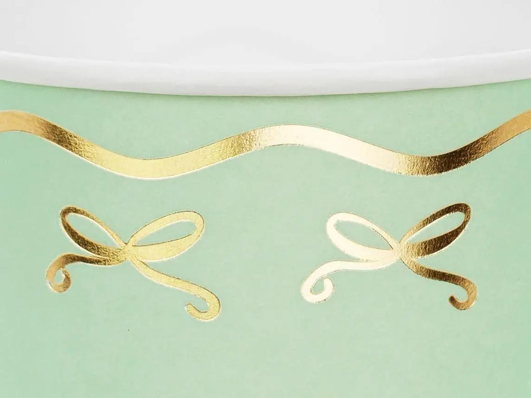 Paper Cups With Gold Bows - Pastel Blue, Pink & Green Party Cups - Coquette Party Decor -Unicorn Birthday Decorations-Unicorn Party Supplies - Jolie Fete UK