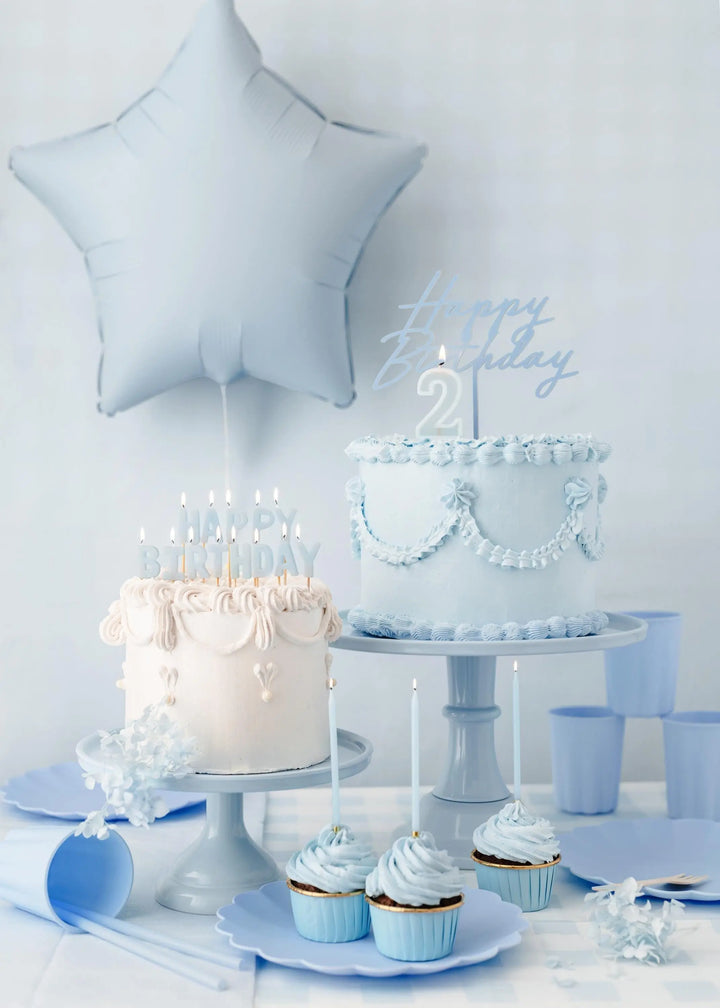 Pastel Blue Star Balloon - Star Shaped Foil Balloon - Light Blue Balloon - Pale Blue Birthday Party Decor - Baby Shower Balloon - Jolie Fete UK