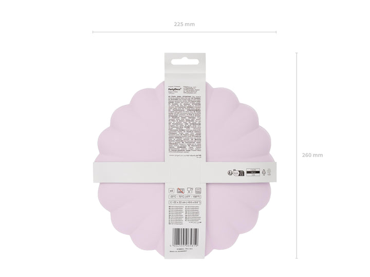 Pastel Lilac Reusable Plates - Light Violet Party Plates - Pale Purple Birthday Party Decorations - Picnic Plastic Plates - Pack Of 4 - Jolie Fete UK