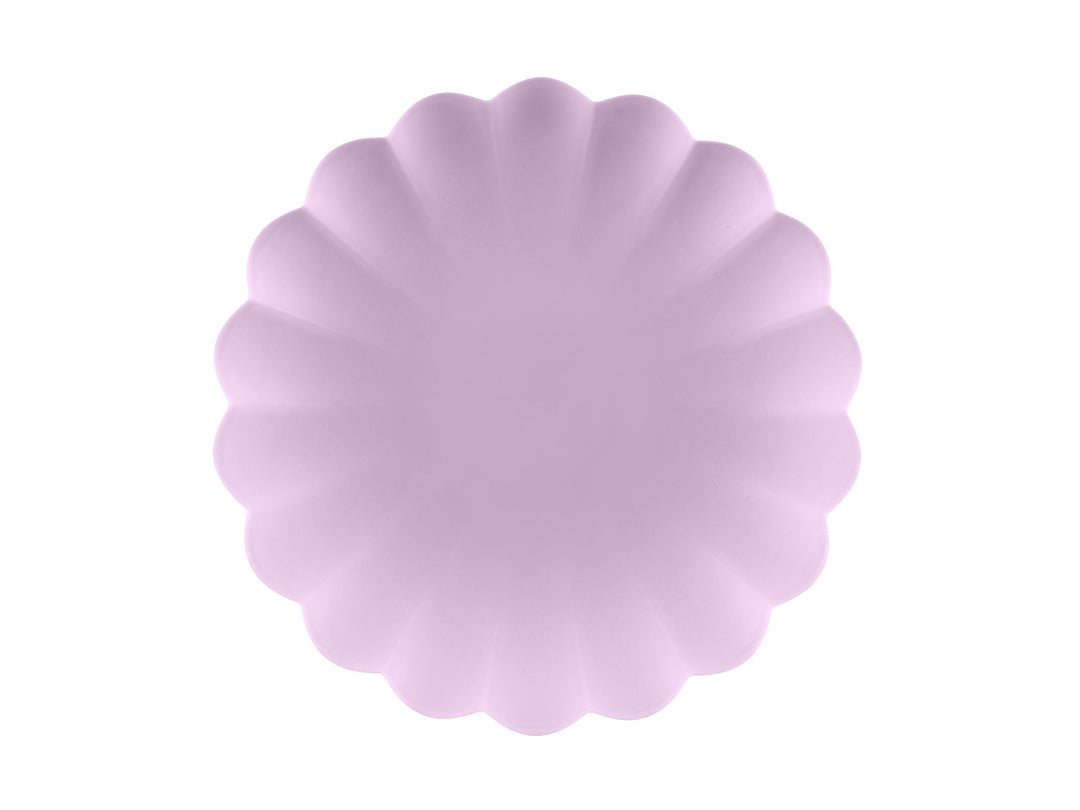 Pastel Lilac Reusable Plates - Light Violet Party Plates - Pale Purple Birthday Party Decorations - Picnic Plastic Plates - Pack Of 4 - Jolie Fete UK