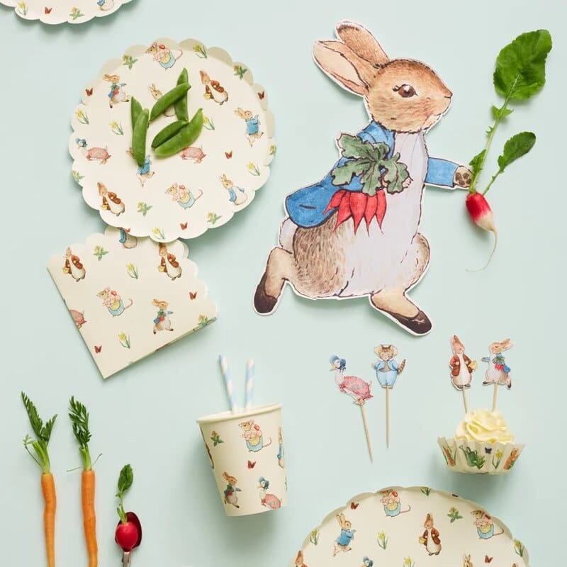 Peter Rabbit Plates - Beatrix Potter Peter Rabbit And Friends - Meri Meri - Pack Of 12 - Jolie Fete